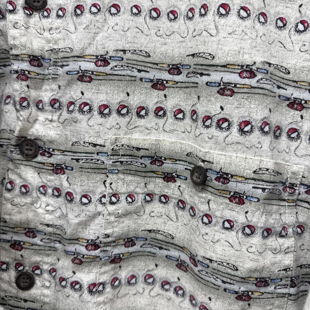 Lot Of 3 XL SwordFish Themed VTG John Rich & Bros Woolrich Men's XL Button Down. - Picture 5 of 9